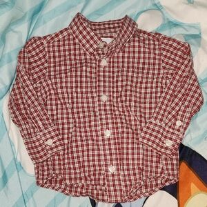 Red Plaid Kids Shirt